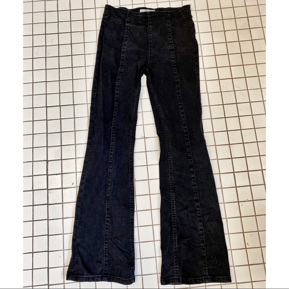 Free People Black Flare Jeans